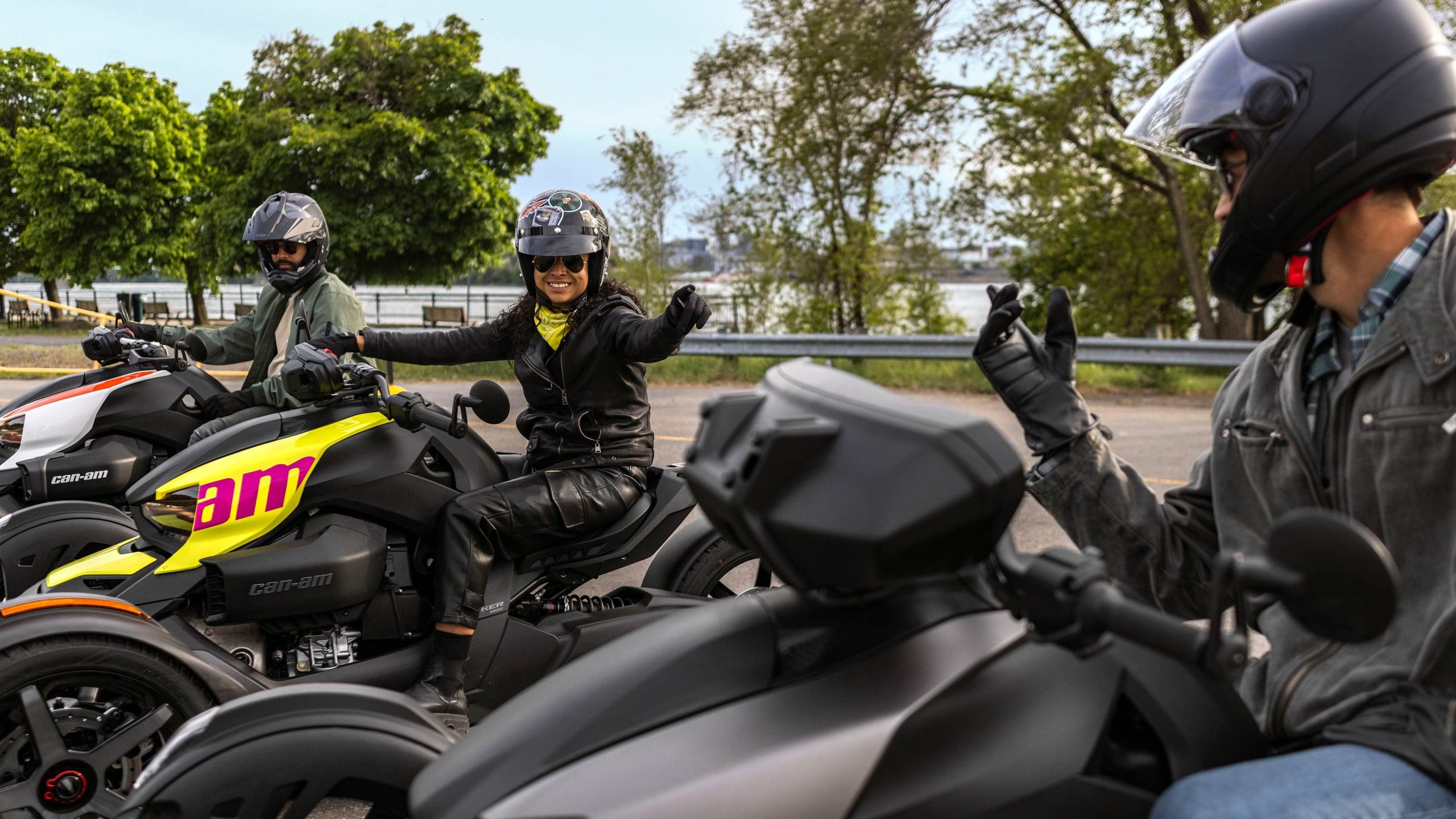 A view of the new Can Am lineup, including the Ryker and Spyder