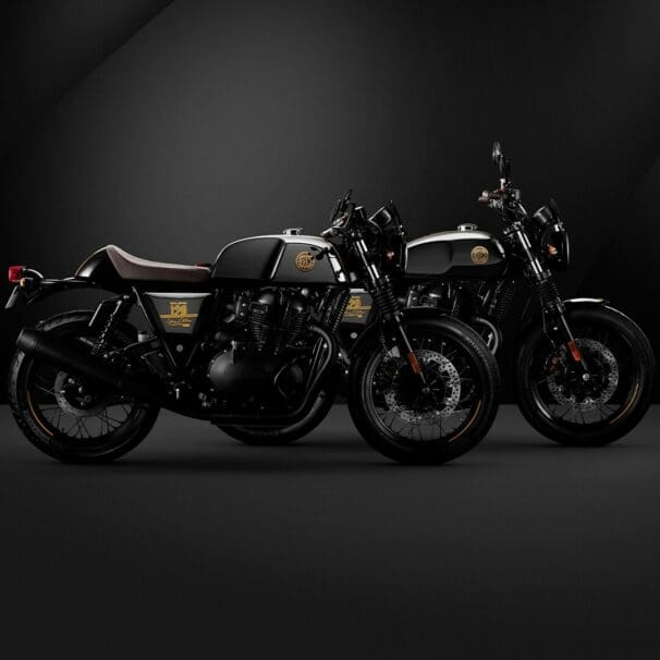A studio image of the 120th Anniversary 650 Twins for Europe