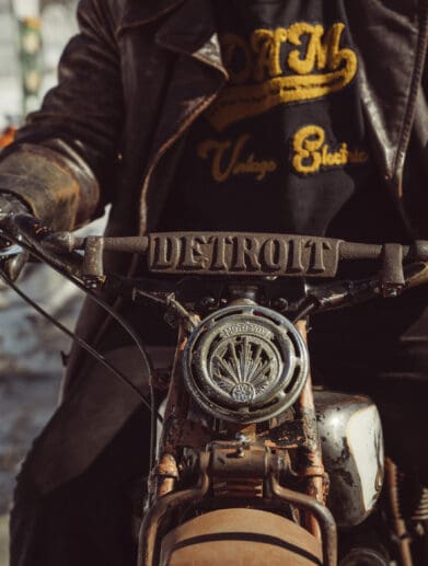 A view of the all-new 1929 Indian Four that features an electric powertrain