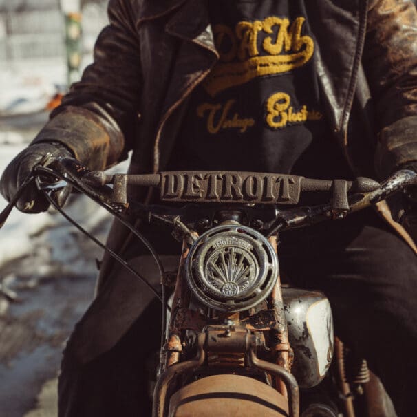 A view of the all-new 1929 Indian Four that features an electric powertrain