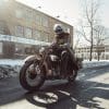 A view of the all-new 1929 Indian Four that features an electric powertrain