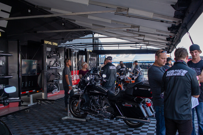 A view of Vance and Hines, founders of the brand of the same name, prior to their being inducted into the Daytona-based Motorsports Hall of Fame