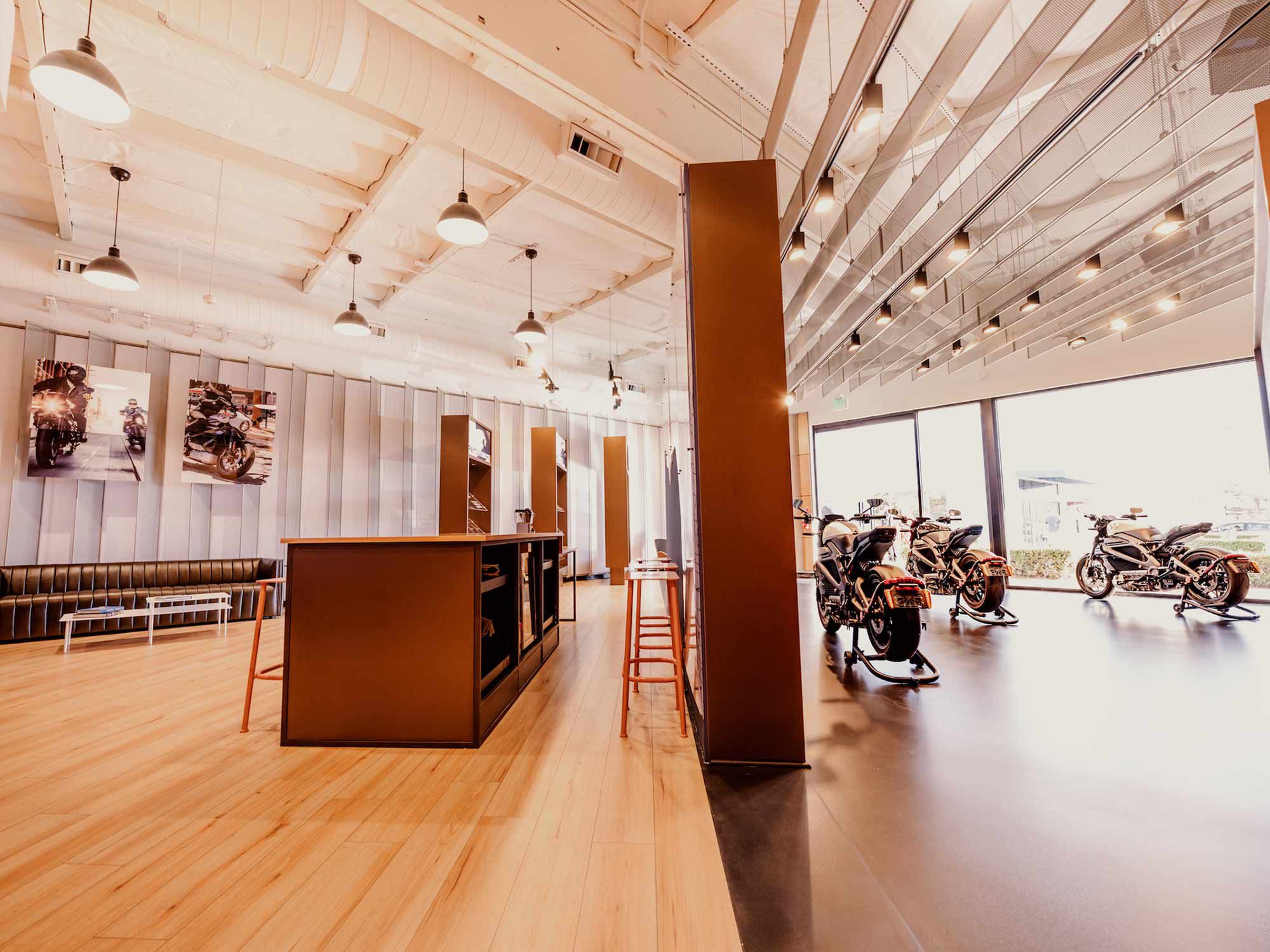 A view of the experience centre devoted to the LiveWire One