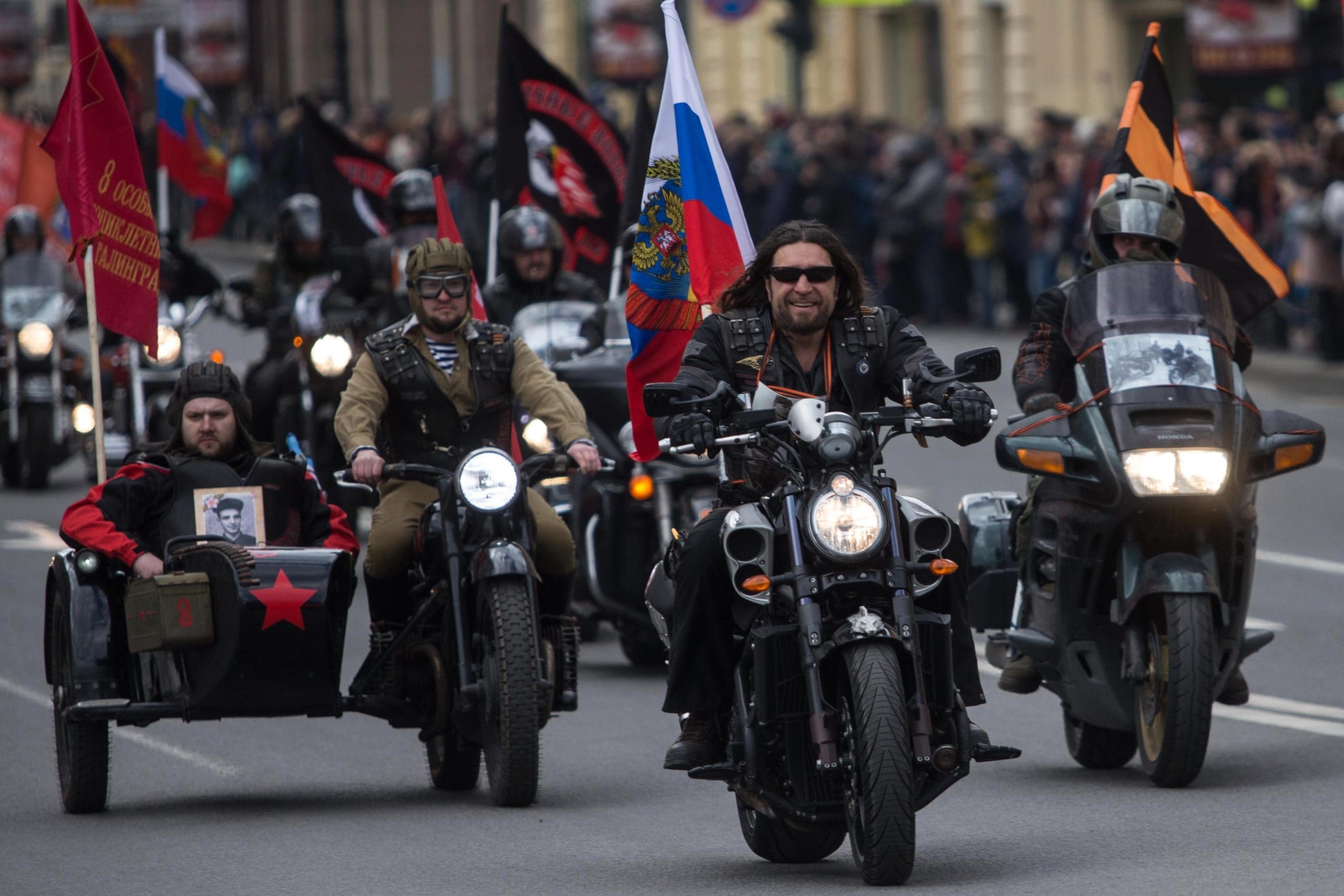 A view of a Russian motorcycle on a Harley-Davidson motorcycle