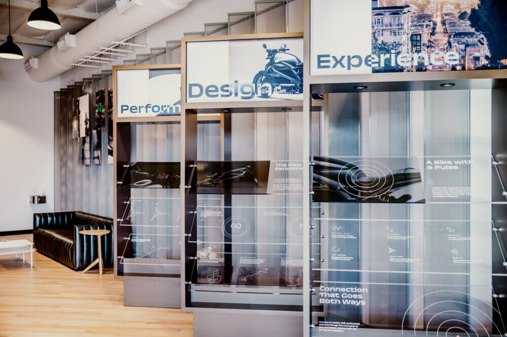 A view of the experience centre devoted to the LiveWire One
