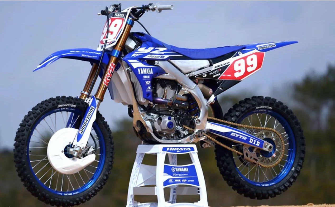 A view of the power steering aid that Yamaha will be using to test for the All-Japan MotoCross