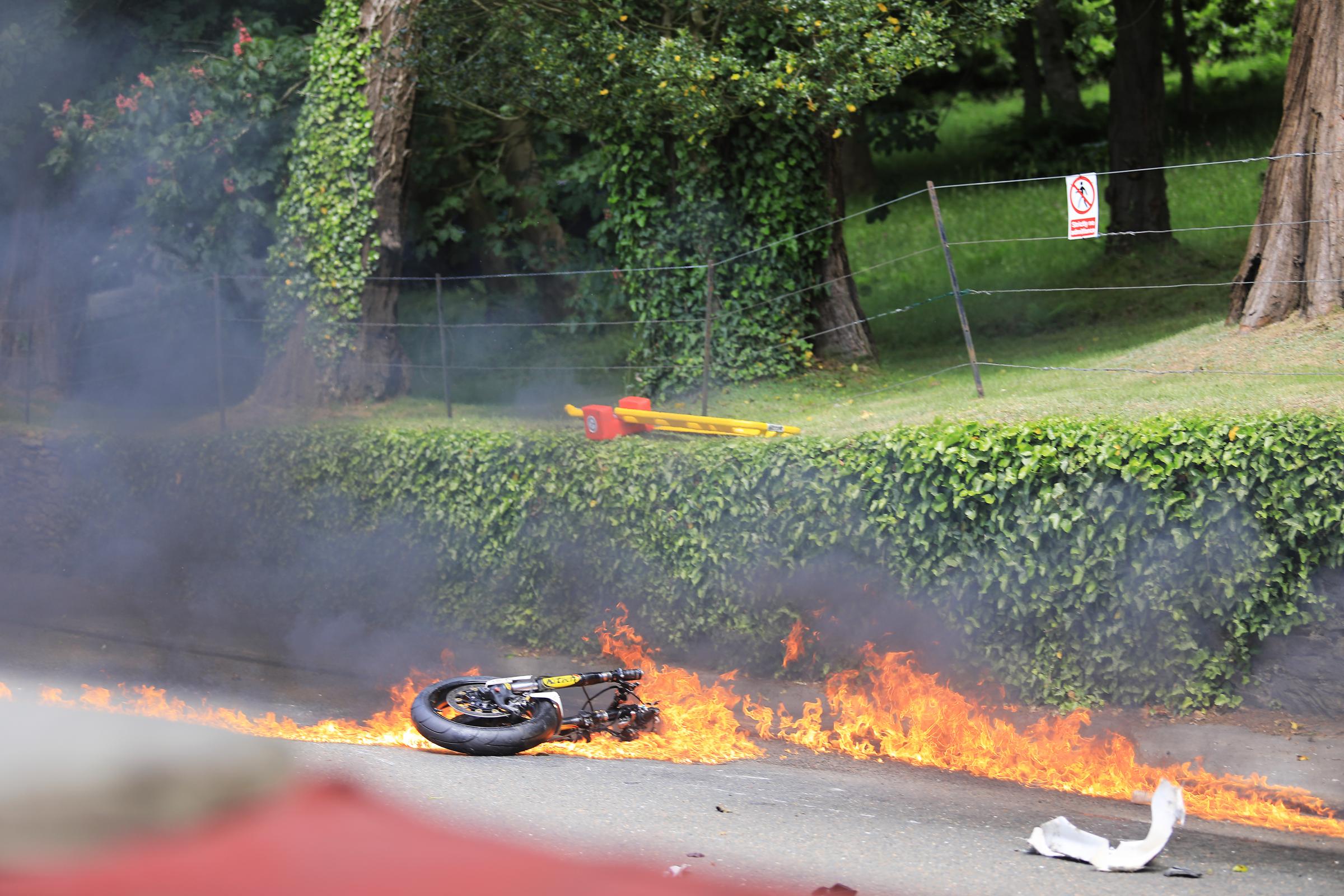 A view of motorcyclists on the Isle of Man TT race as John McGuiness takes viewers on a tour of the first half of the circuit