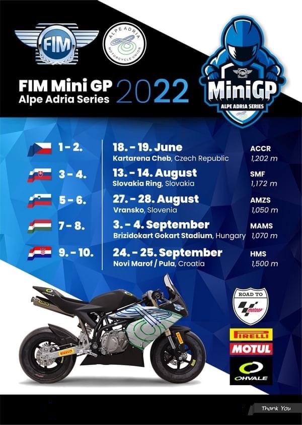 A view of the 2022 FIM Mini GP World Series