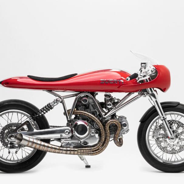 A view of the Ducati FUSE, a bike created for Ed Boyd as a means of having his dream bike come to life.