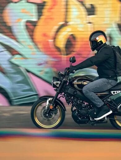 A view of the XSR125 Legacy Edition, which will be available in the UK starting next June