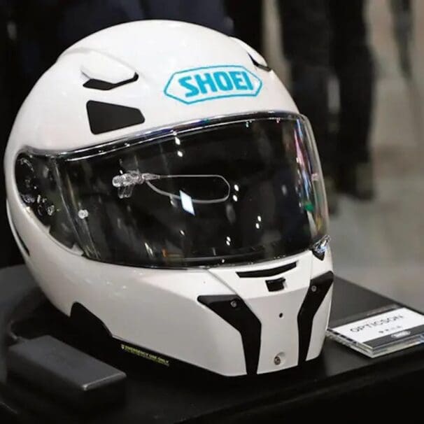 the Shoei Opticson helmet as showed at the recent Osaka and Tokyo motorcycle shows