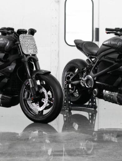 A view of the electric motorcycle offerings that will be made available in the new 'Electric Revolutionaries' exhibit at the Peterson Automotive Museum this April 12th