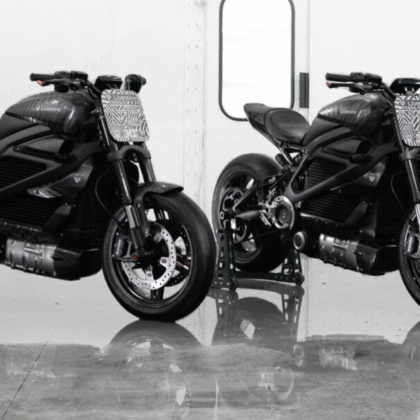 A view of the electric motorcycle offerings that will be made available in the new 'Electric Revolutionaries' exhibit at the Peterson Automotive Museum this April 12th