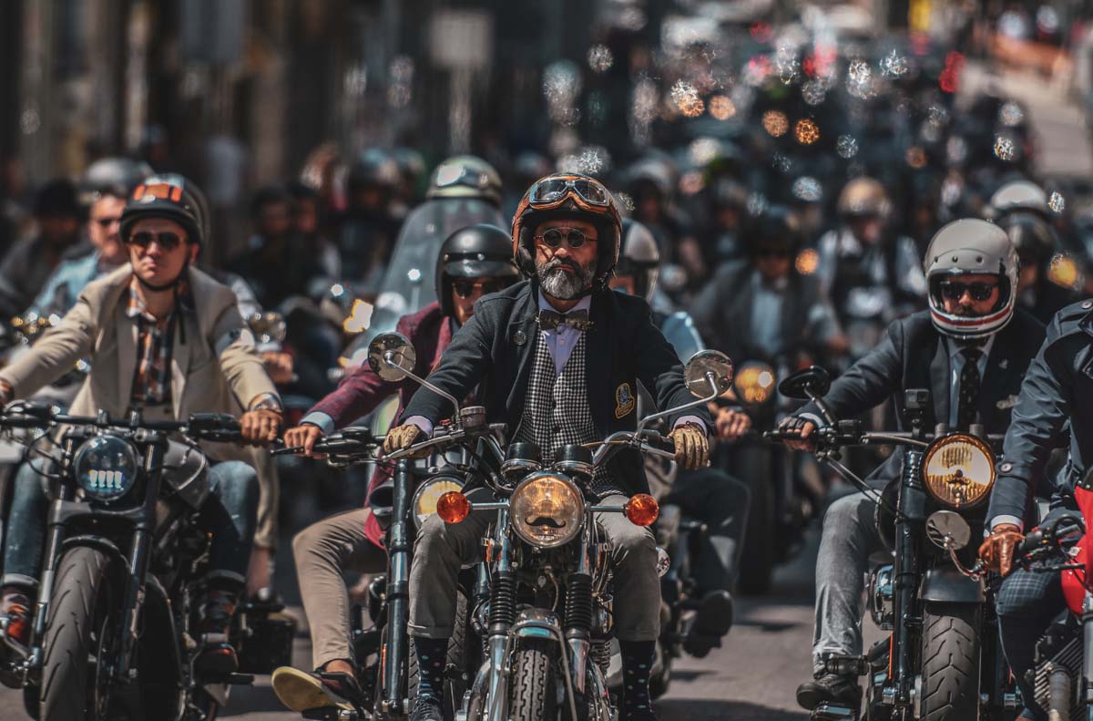 A view of the riders connected to the Distinguished Gentlleman's Ride, as well as relevant adverts related to the same from a recent press release from The Distinguished Gentleman's Ride