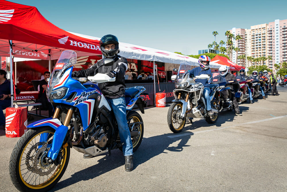 A view of the Progressive IMS Outdoors crowds gathered in respect for all things two-wheels