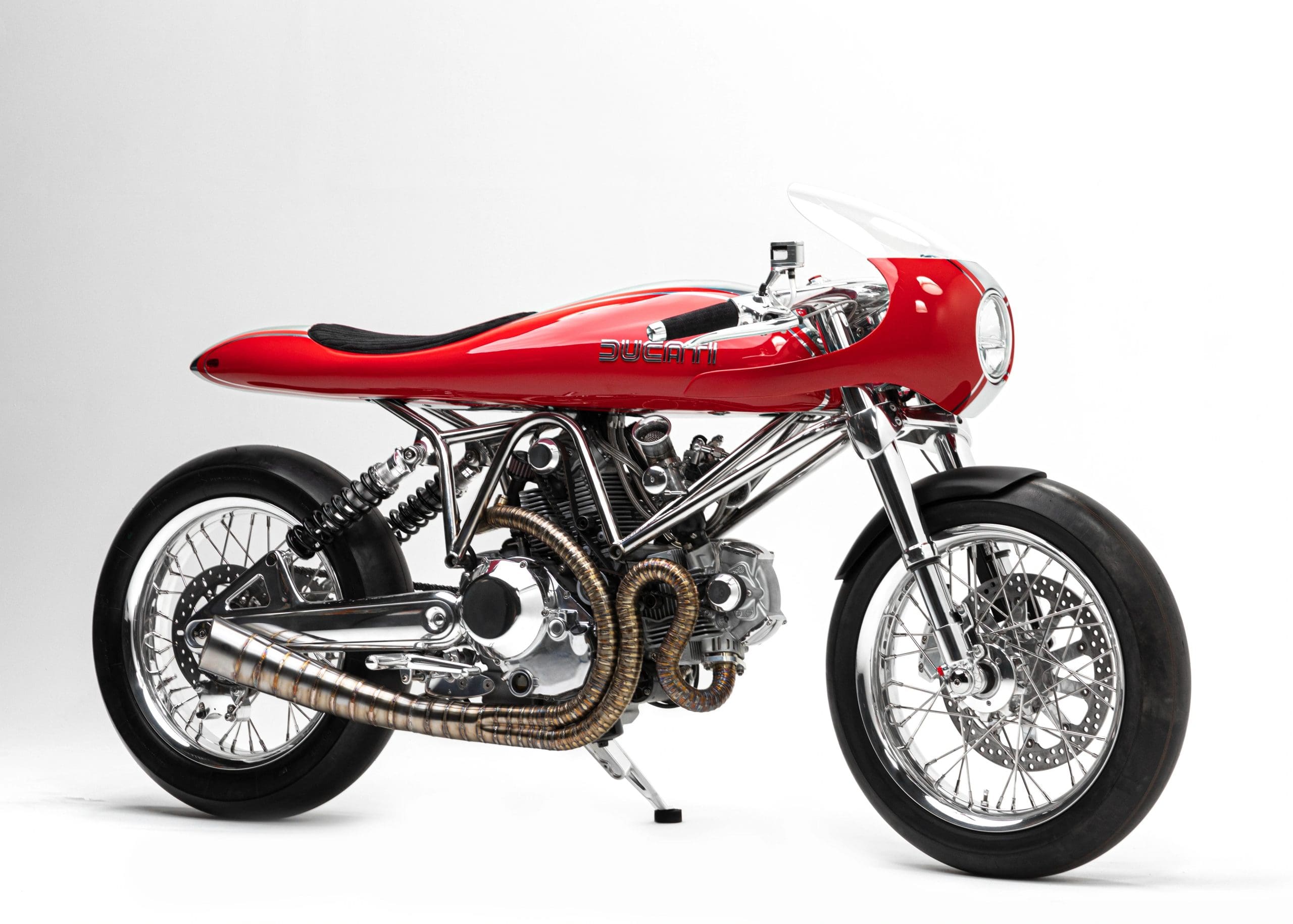 A view of the Ducati FUSE, a bike created for Ed Boyd as a means of having his dream bike come to life. 