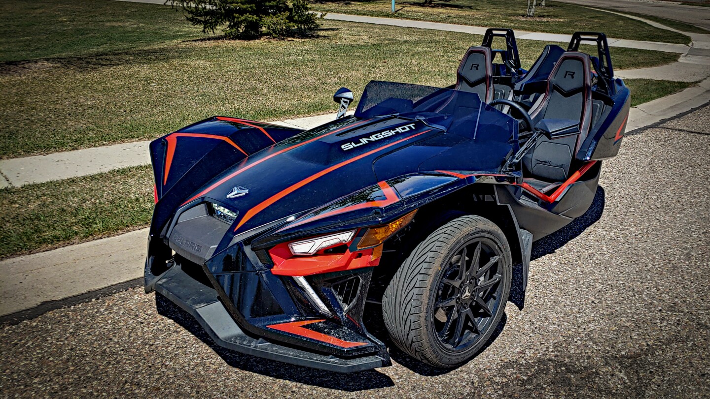 A view of the Polaris Slingshot - a vehicle that has been reclassified as an attocycle for the road of New York