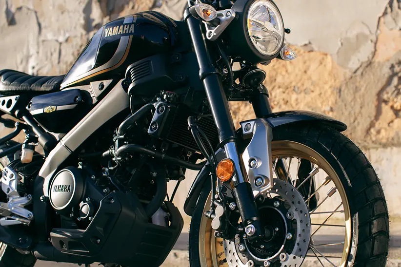 A view of the XSR125 Legacy Edition, which will be available in the UK starting next June
