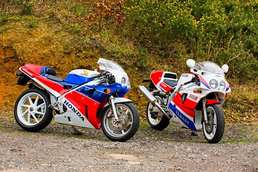 A view of retro 1980 and 1990 Japanese classic motorcycles that are rare, collectible, and entirely impossible to get a hold of. 