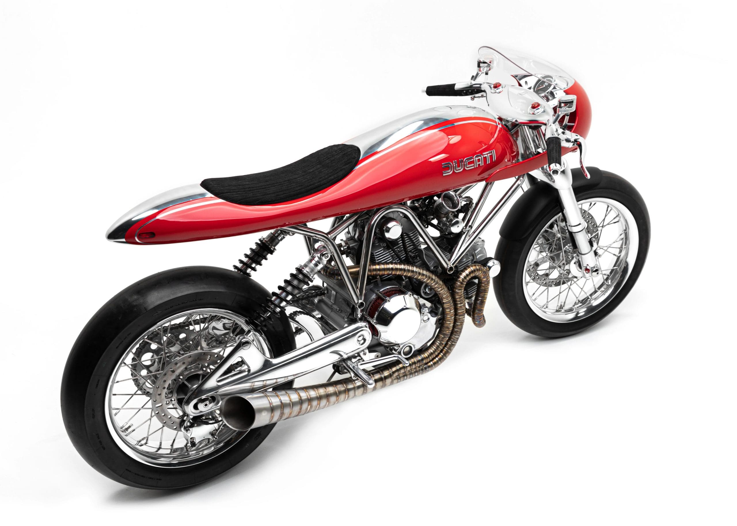 A view of the Ducati FUSE, a bike created for Ed Boyd as a means of having his dream bike come to life.