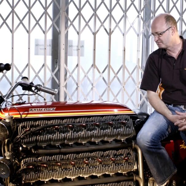 A motorcycle with 48 cylinders called the tinker toy