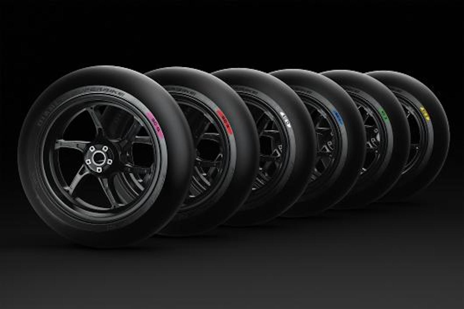 A view of the tyres that will be made available from Pirelli for WorldSBK