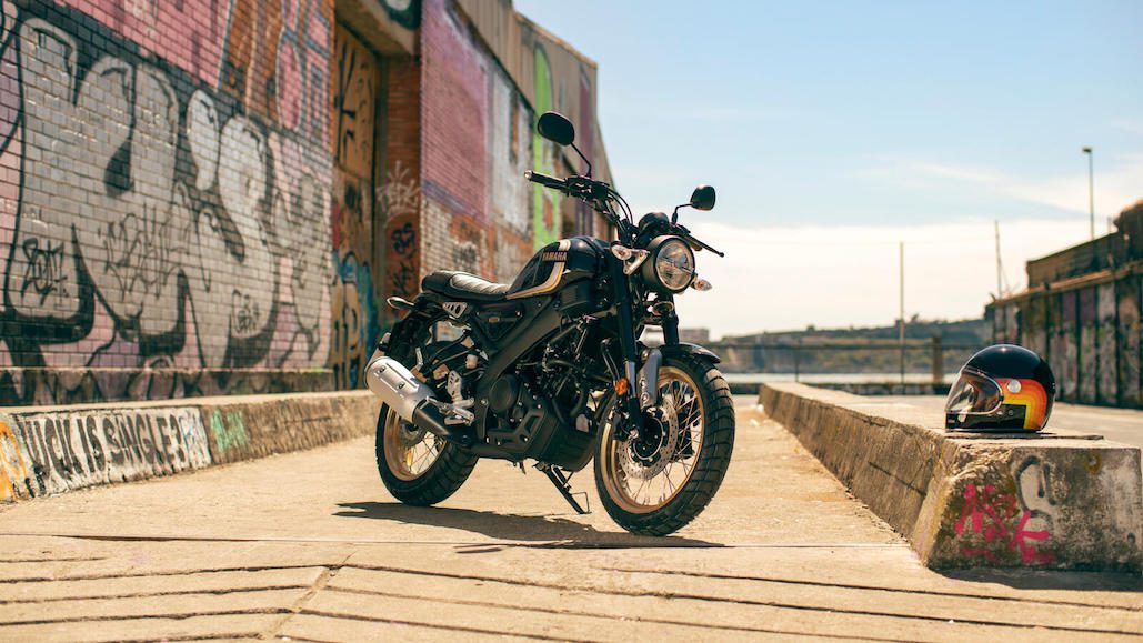 A view of the XSR125 Legacy Edition, which will be available in the UK starting next June