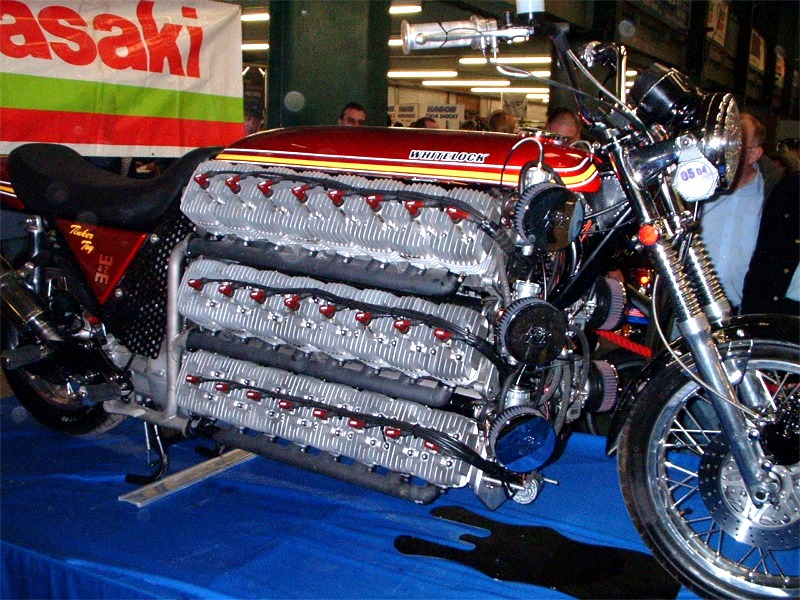 A motorcycle with 48 cylinders called the tinker toy