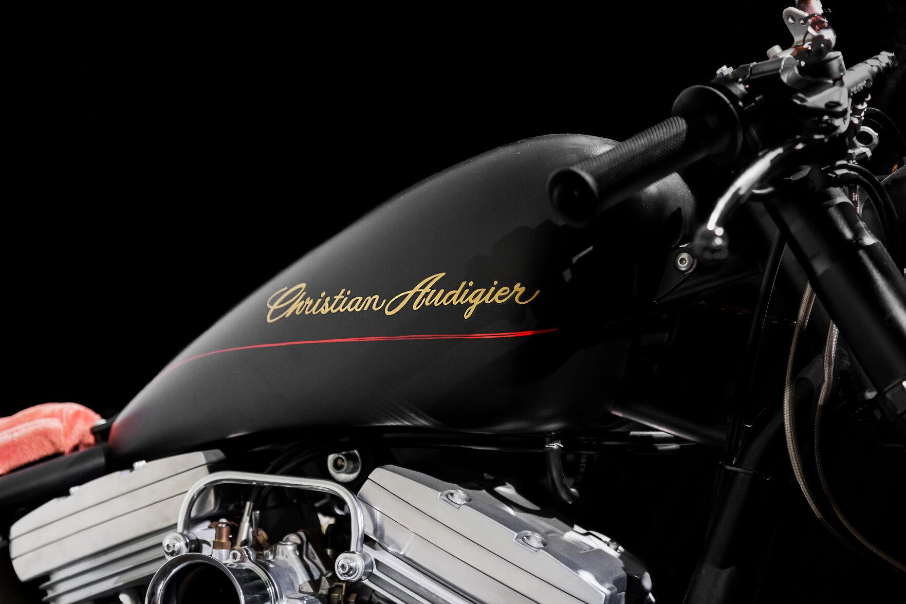 A view of the personalized bobber from the estate of the late Christian Audigier