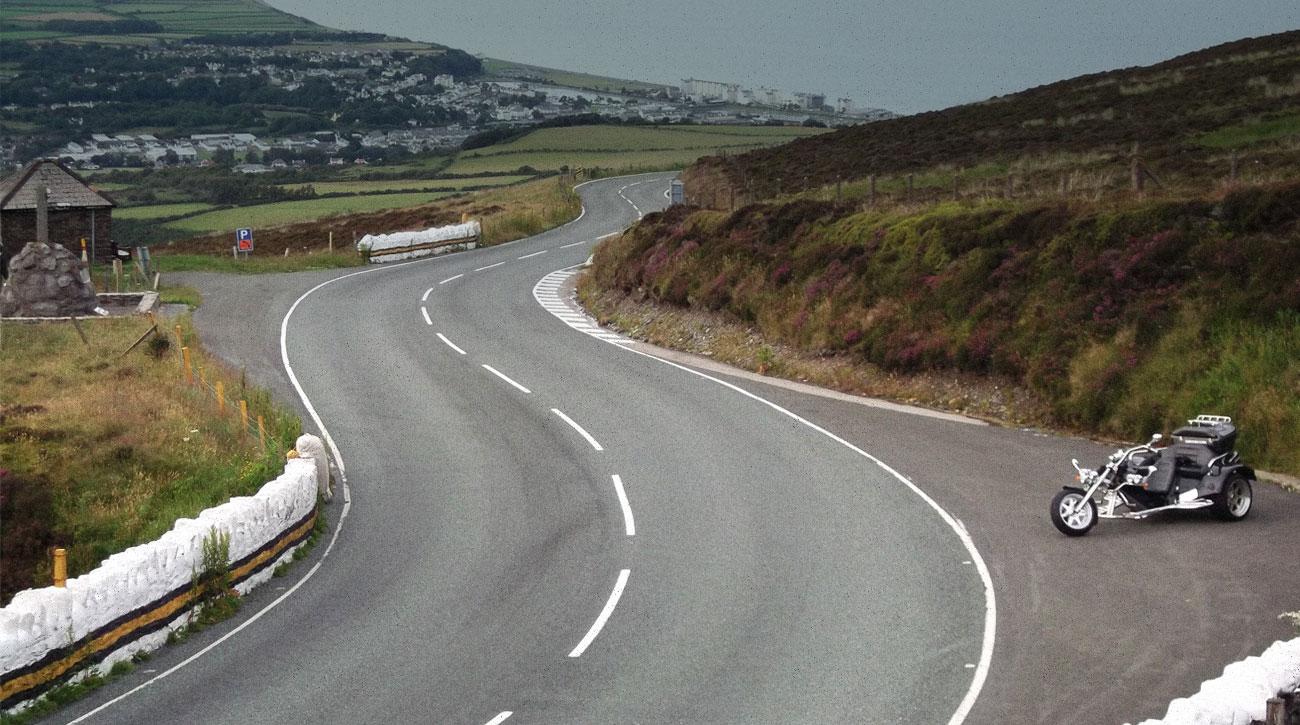 A view of motorcyclists on the Isle of Man TT race as John McGuiness takes viewers on a tour of the first half of the circuit