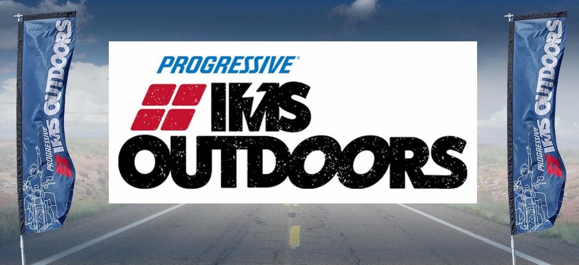 A view of the Progressive IMS Outdoors logo