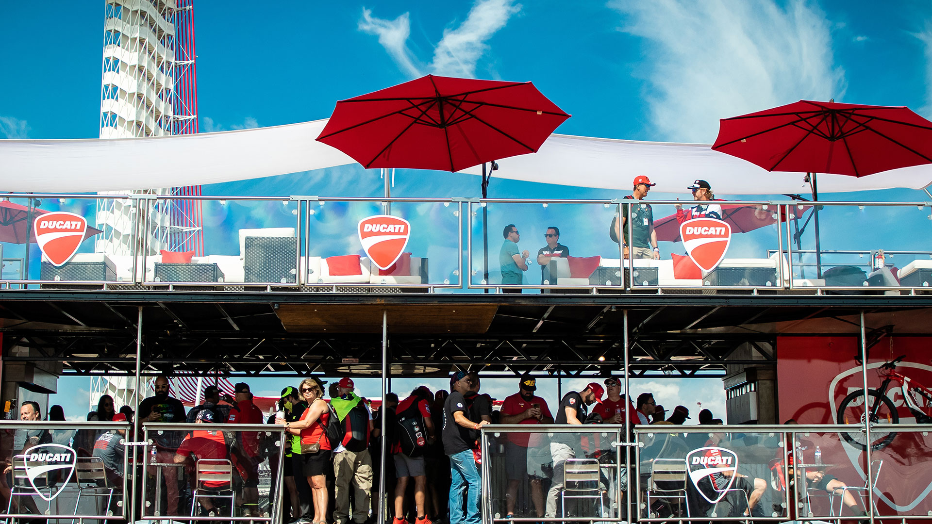 A view of the upcoming Ducati Island Experience at COTA MotoGP