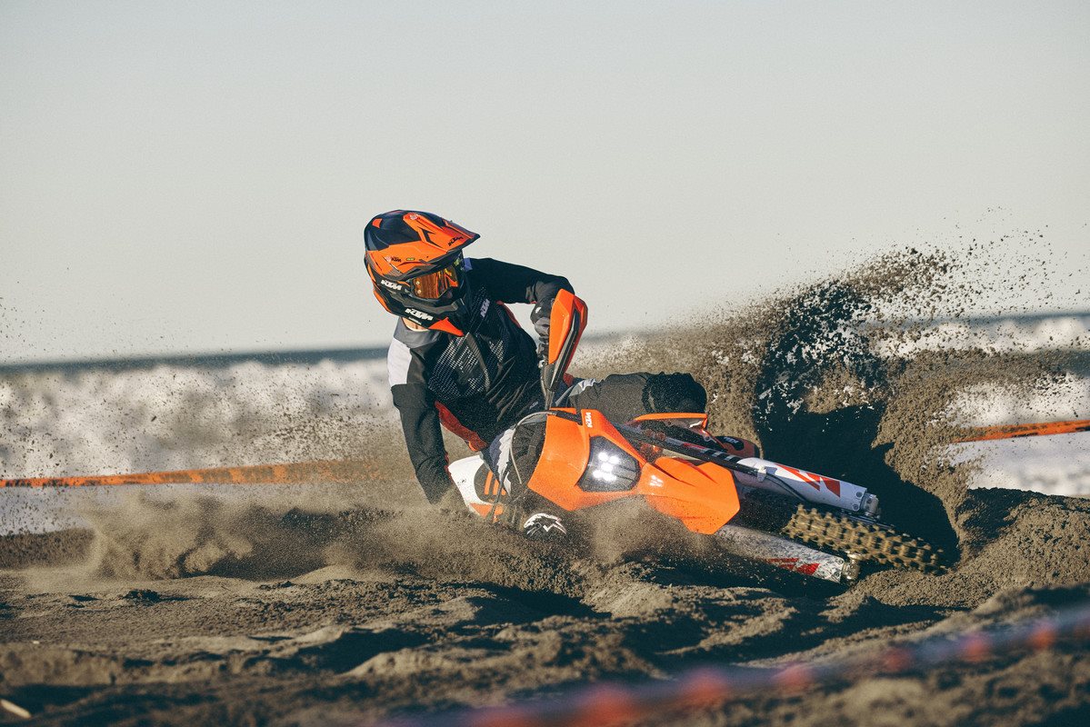 A view of KTM's new lineup of two-stroke and four-stroke enduro models, including the SIX DAYS editions, Wess editions and factory editions (which may potentially feature a new engine)