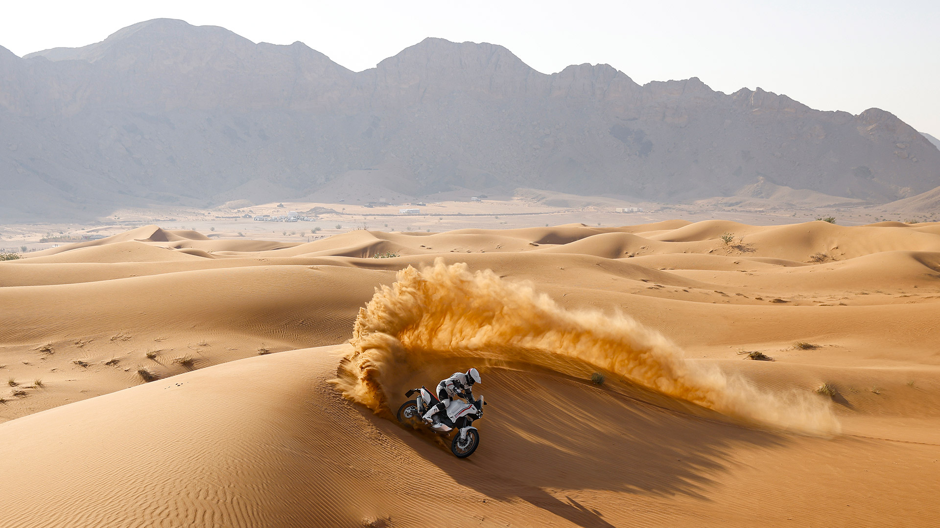 A view of Ducati's all-new DesertX, which will be at a tour slotted for US from April 7th to May 12th.