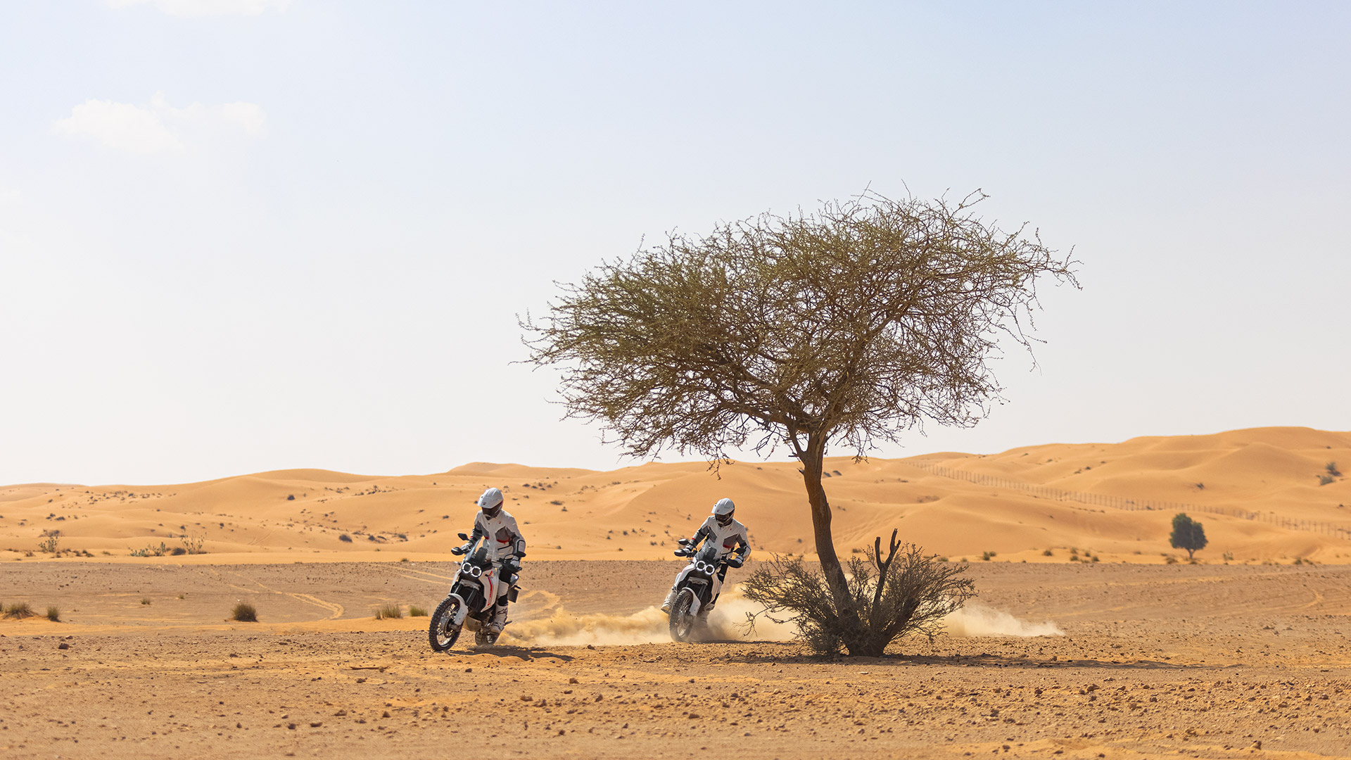 A view of Ducati's all-new DesertX, which will be at a tour slotted for US from April 7th to May 12th.