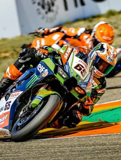 A view of the Insta360 camera offerings for 2022 WorldSBK's KRT, with Jonathan Rea and Alex Lowes filling the roles of brand ambassador.