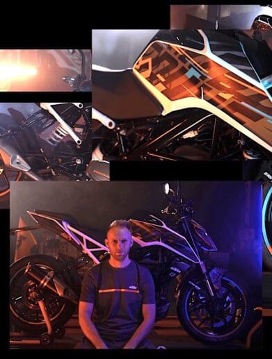 A view of KTM machines in the new #GETDUKED contest currently being run by KTM