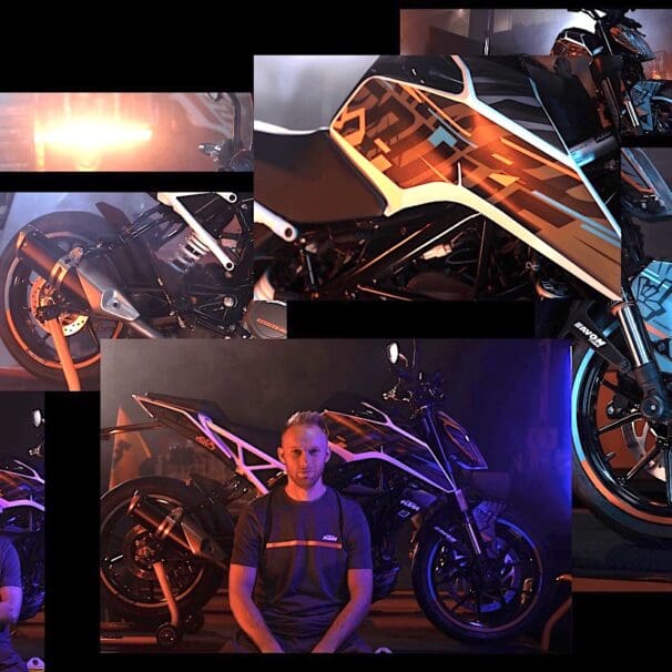 A view of KTM machines in the new #GETDUKED contest currently being run by KTM