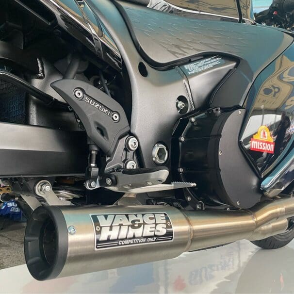 A view of the Sidewinder Exhaust system now available from Vance & Hines