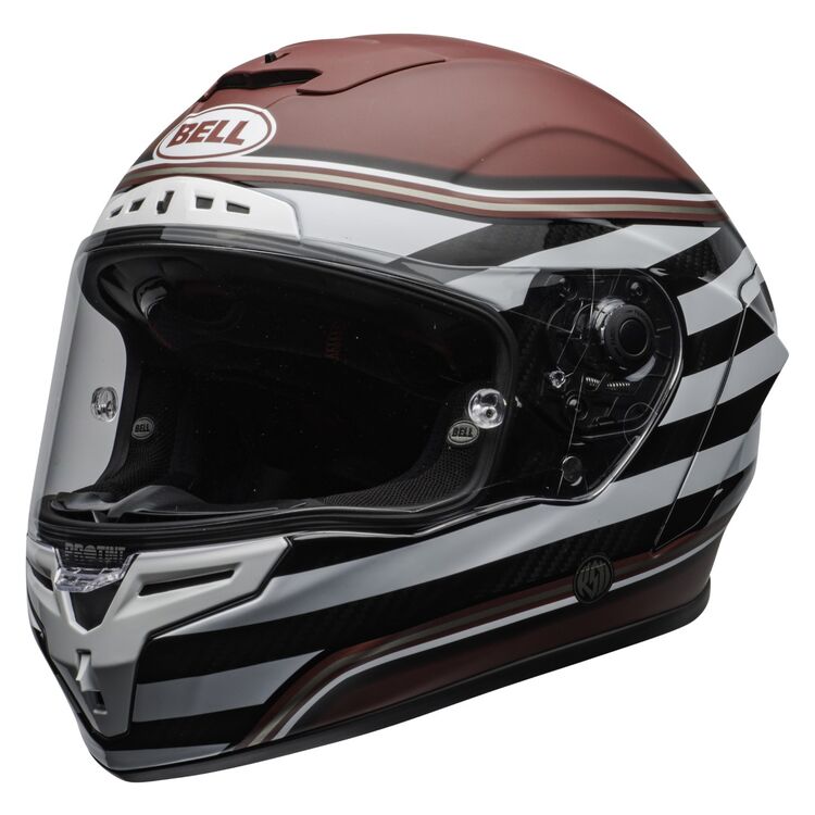 Bell Race Star Flex DLX Helmet (RSD The Zone Matte/Gloss White/Candy Red)