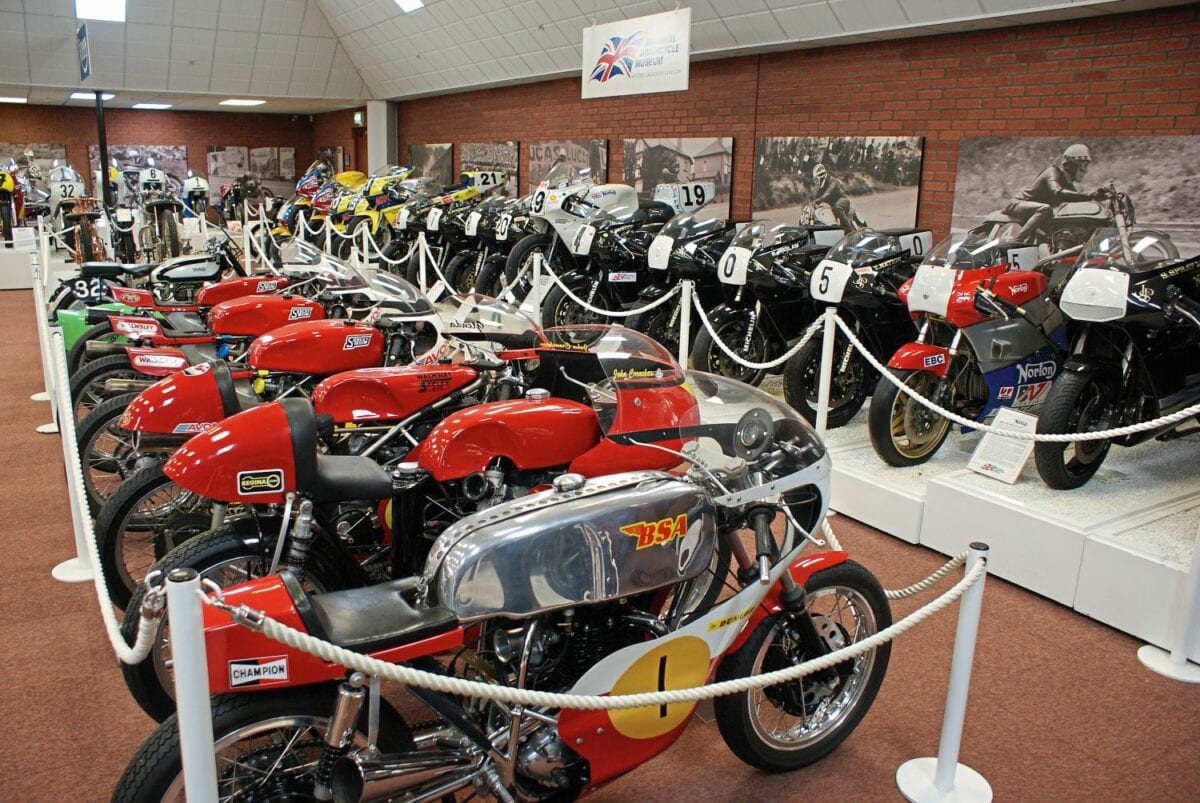A view of retro and classic bikes available for a gander at the National Motorcycle Museum