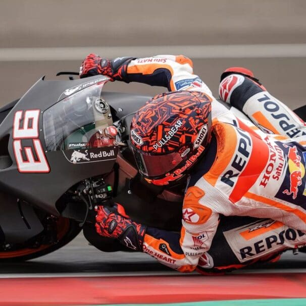 A view of Marc Marquez on his Repsol machine, with his recent last place standing at the Americas Grand Prix