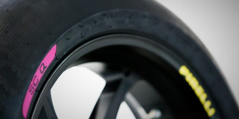 A view of the tyres that will be made available from Pirelli for WorldSBK