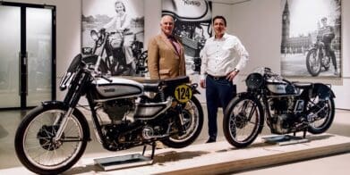 A view of the motorcycles that Norton purchased from a private collector