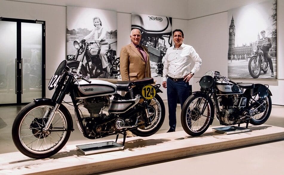 A view of the motorcycles that Norton purchased from a private collector