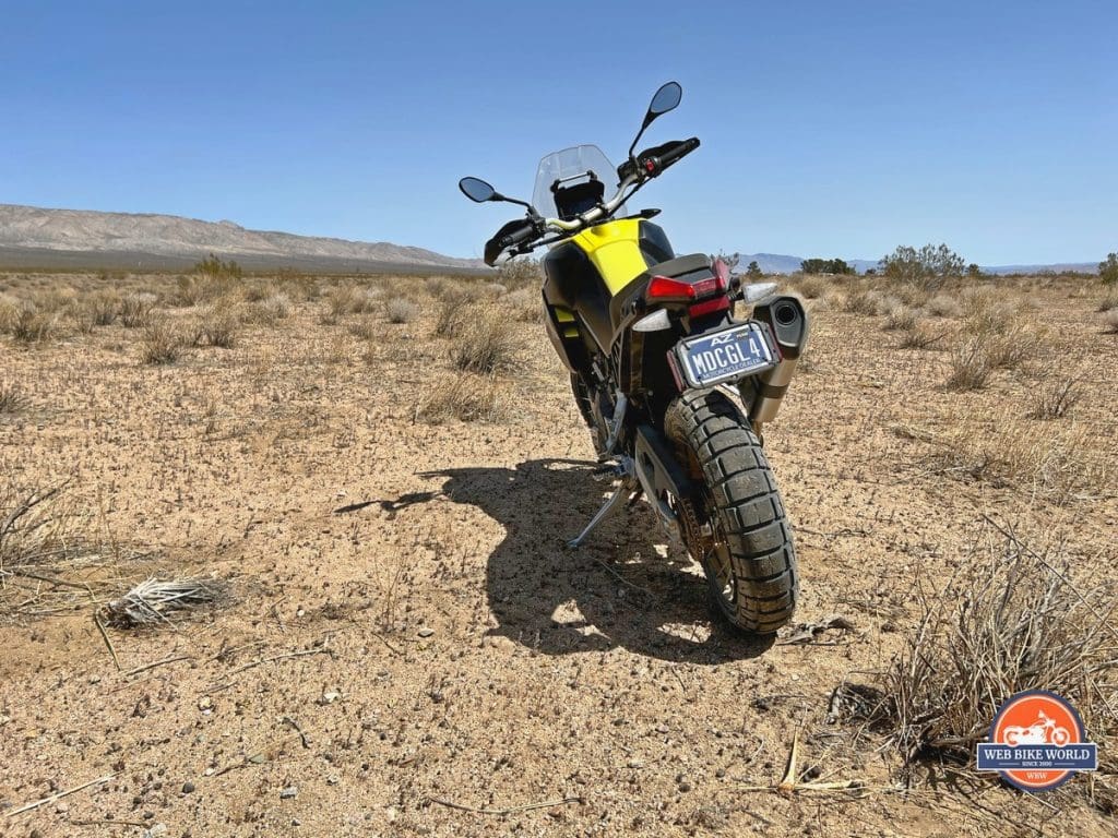 difference in height between the seat and the handlebars on the Aprilia Tuareg 660.