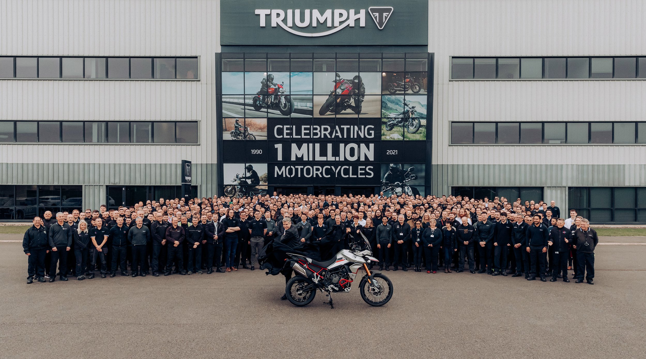 A view of Triumph machines in the celebration of Triumph's 120th