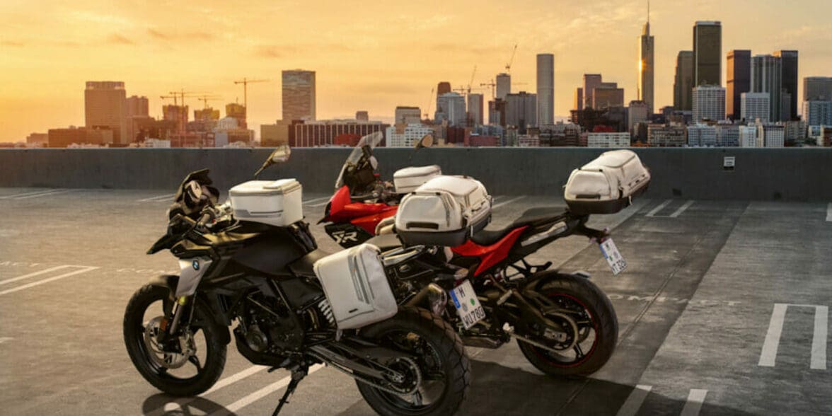 BMW's Urban Collection, featuring tank bags, backpacks and side/rear bags to spare.