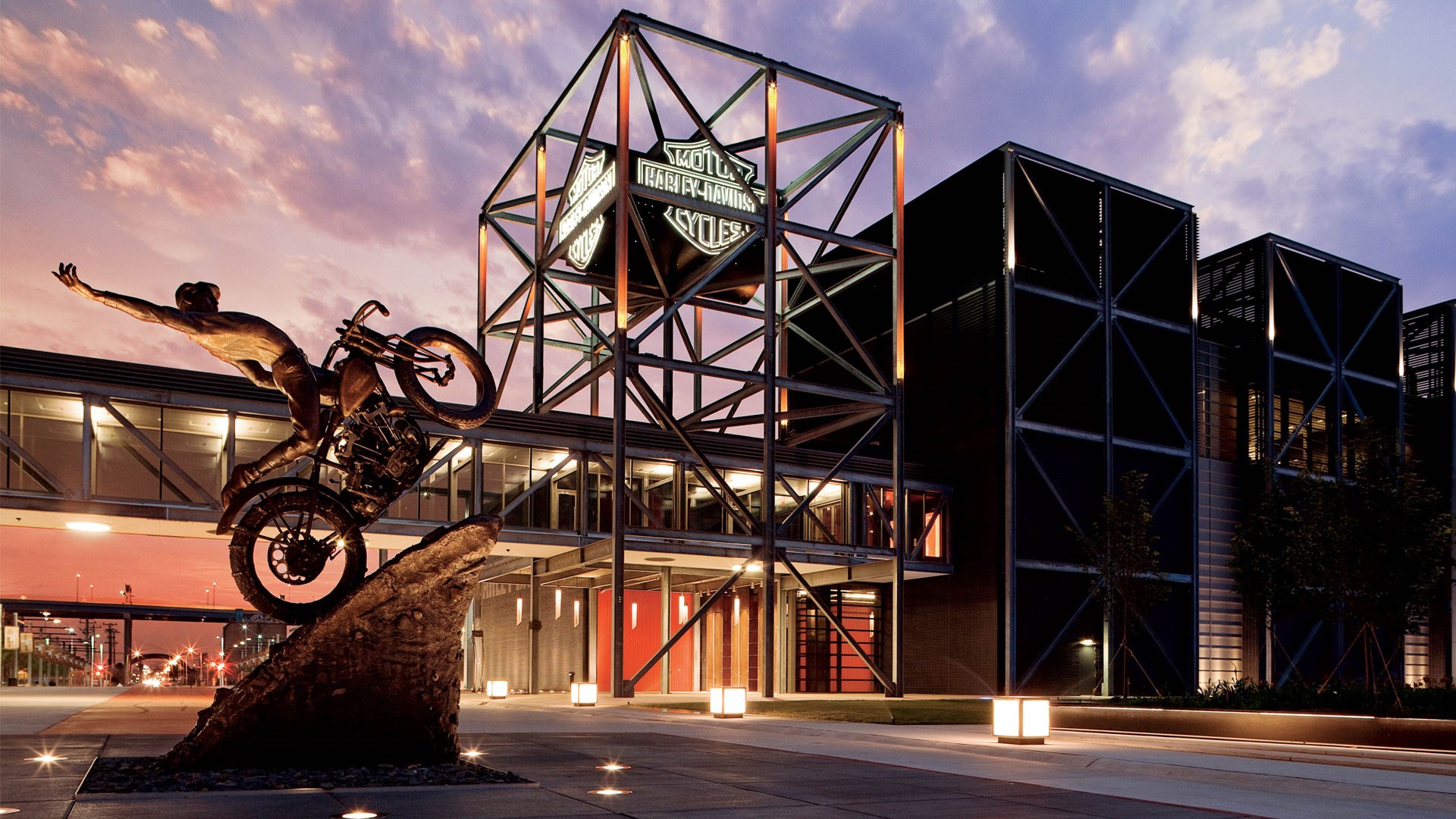 A view of Harley-Davidson's museum