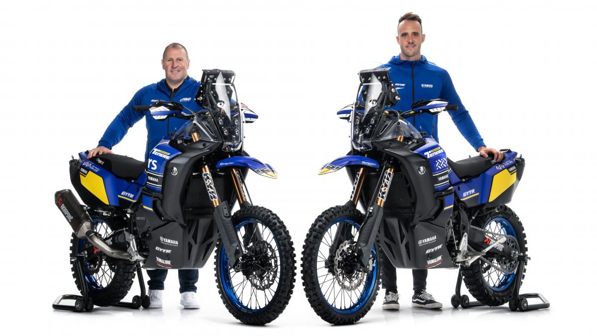 A view of the Yamaha Tenere 700 World Raid that beat the competition at the 2022 Tunisia Rally